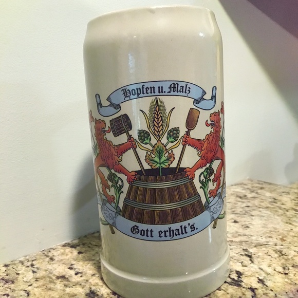 Vintage West German Gurz large stoneware beer liter 🍺 Stein - Picture 15 of 15